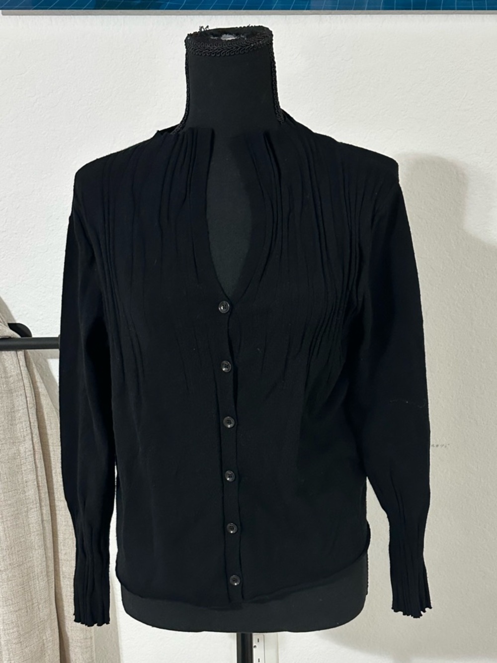 OSKA Regular Black Knit Long Sleeve Button Cardigan Sweater Size 3